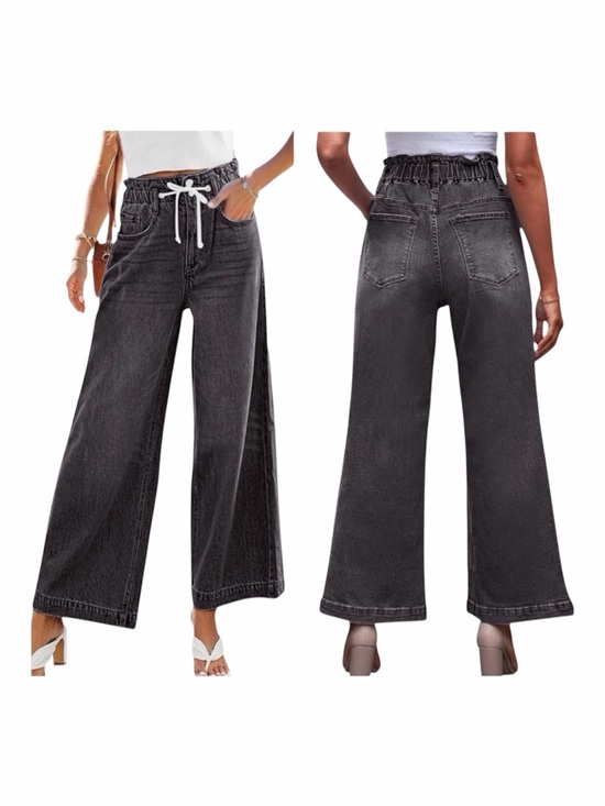 Source Unknown Denim - Women's Black High Rise Wide Leg Jeans
